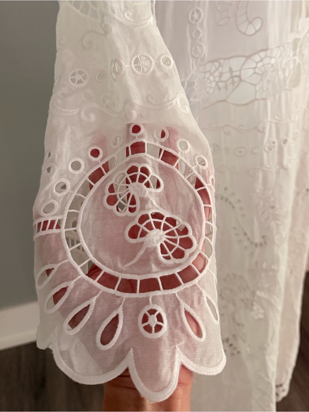 JOHNNY WAS Beautiful Charlotta Eyelet Silk Maxi Dress Sz S NWT $598!! - Picture 2 of 5